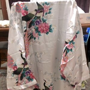 Getting ready bride robe